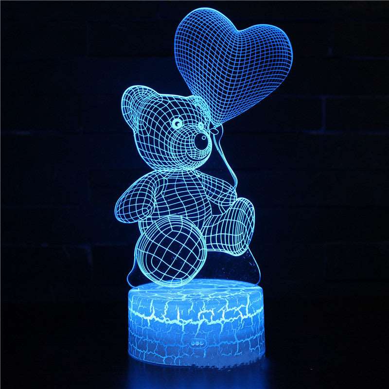 3D LED Love Bear Light